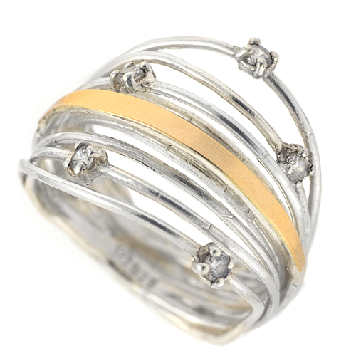 Silver and Gold Ring