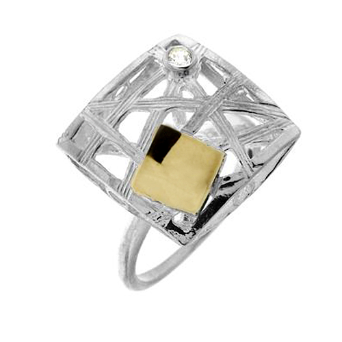 Silver and Gold Ring