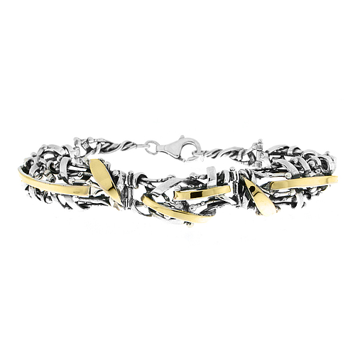 Silver and Gold Bracelet