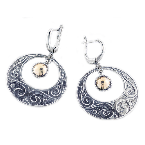 Silver and Gold Earrings