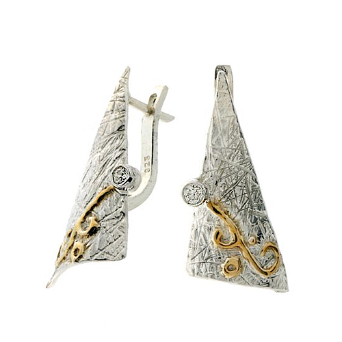 Silver and Gold Earrings